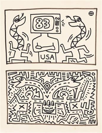 KEITH HARING Untitled (Drawing for Popeye).